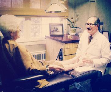 Dr. Siegel treating his mother